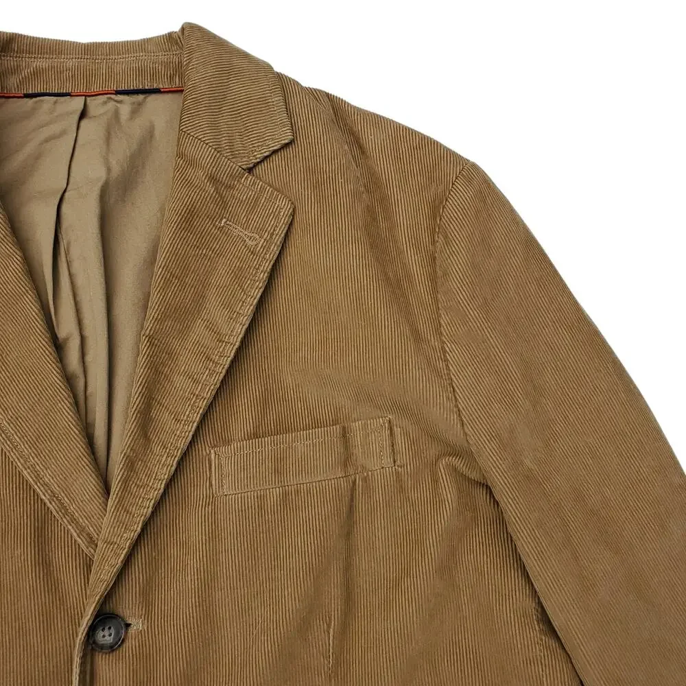 Vintage J Crew Brown Corduroy Blazer Ivy Prep Professor 3 Btn Sport Jacket Sz L
